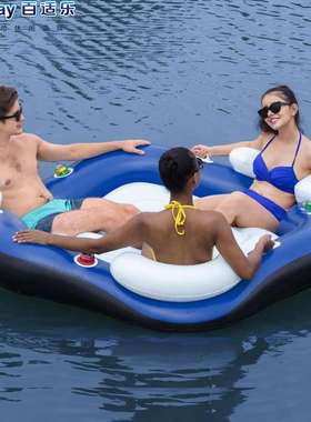 Bestway43111水上浮排浮床海洋乐园躺椅漂浮休息水上浮岛