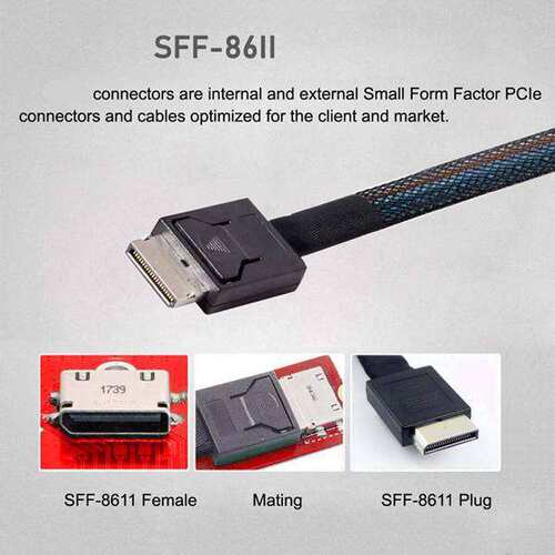 1套 颜色：黑色 材质：PC PCI-E 3.0 M.2 M-key 转 Oculink SFF-8