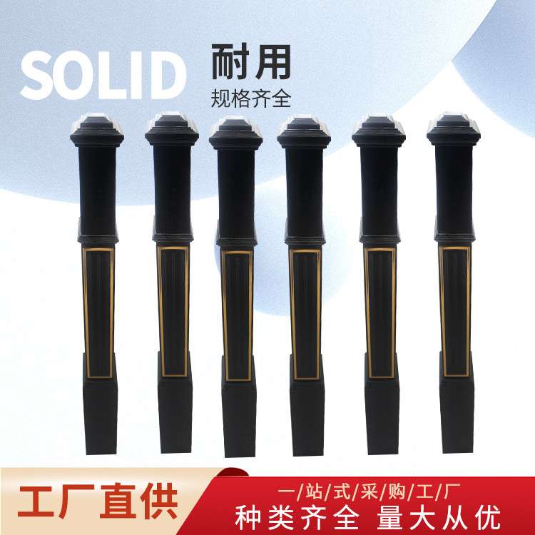 实木楼梯立柱 室内护栏栏杆复式楼梯大柱烤漆橡胶木栏杆立柱