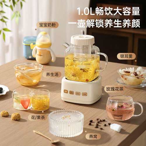 养生壶全玻璃烧水壶办公室迷你煮茶器多功能小型烧水壶电炖杯家用