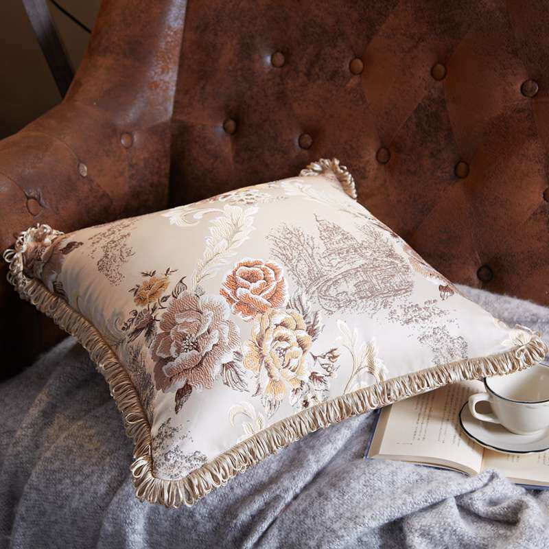 欧式抱枕靠垫沙发客厅抱枕靠垫套不含芯 奢华办公室靠枕方垫含芯