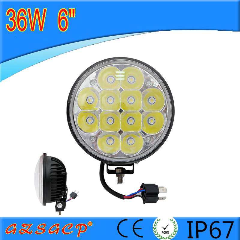 LED工作灯36W越野车顶射灯汽车改装灯车顶射灯货车灯12V/24v通用