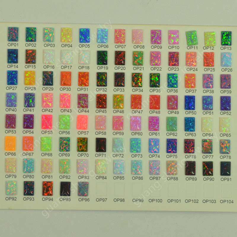 可供96种颜色合成澳宝色卡正料synthetic opal人造欧泊石色版