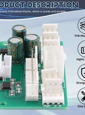 10个 绿色 PCB+塑料+金属 电脑4pin风扇控制器 调速器 集线器 暴