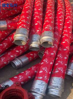 2米 3米 4米泵车四层钢丝胶管 DN125双头内胶加厚胶管