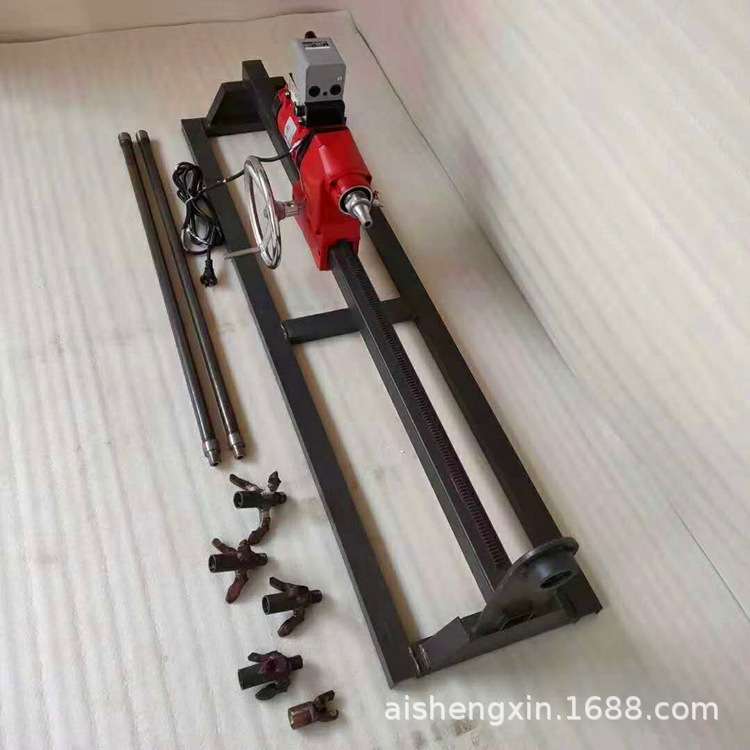 220V380v水钻顶管机 小型注水顶眼机非开挖铺管机过路手持钻机