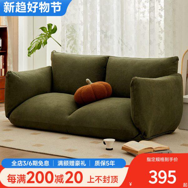 家用懒人沙发双人可躺可睡小沙发可折叠榻榻米靠背休闲椅阳台躺椅