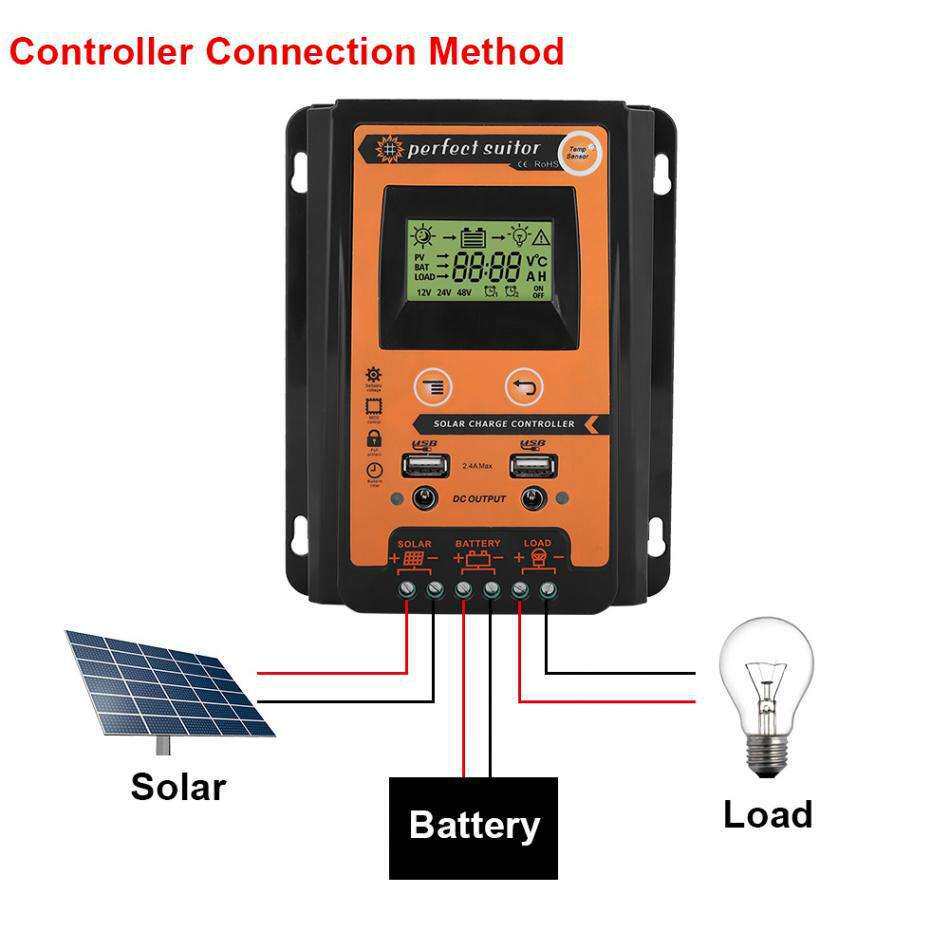 新爆款PWM太阳能控制器12V24V30A 50A 70A太阳能电池充放电控制器