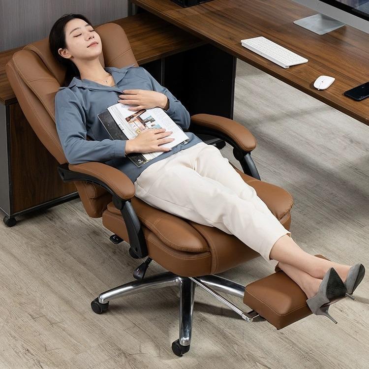 老板椅家用电脑沙发椅舒适久坐靠背办公室座椅午休可躺书房书桌椅