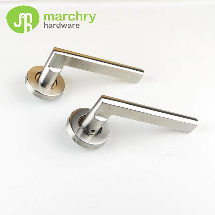 现货 304拉丝不锈钢实心门锁执手 分体式门拉手 LH-046 生产厂家