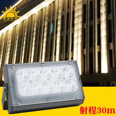 LED大功率窄光远射程投光灯户外亮化防水照柱一束光射灯强光