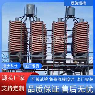 1.2米玻璃钢螺旋溜槽津巴布韦红土矿分选钽铌金属矿重力分选