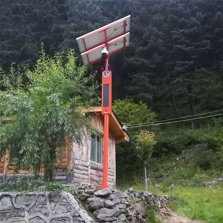 卡口智能语音播报室外森林防火监控太阳能防火智能宣传杆
