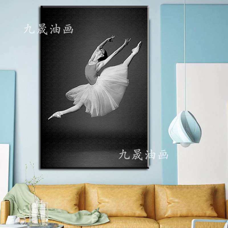 玄关客厅装饰画 卧室美女人物喷绘挂画无框壁画床头帆布画