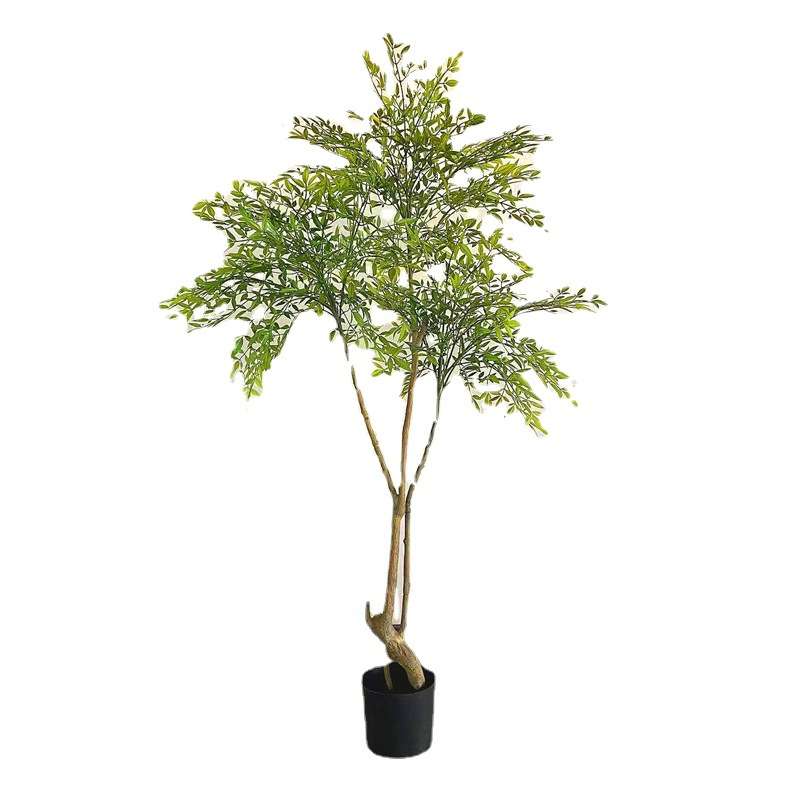 工厂店仿真植物南天竹盆栽 绿色民宿售楼处造景道具摆件高仿真
