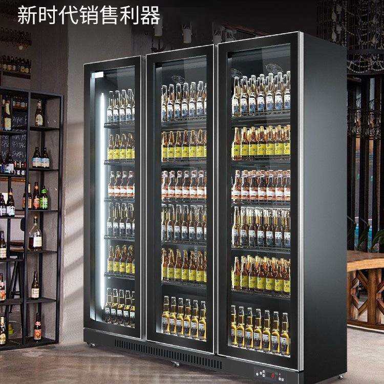 立式冷藏展示柜网红酒水啤酒柜饮料柜冰柜酒吧商用冷柜三门冰箱