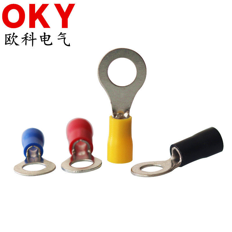 RV5.5-5冷压接线端子RV1.25-6圆形预绝缘端头RV3.5-4铜线耳接线鼻
