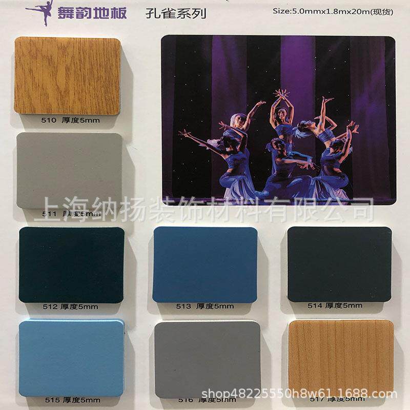 舞蹈房练功室PVC塑胶地板幼儿园加厚防滑耐磨吸音防水舞韵地胶