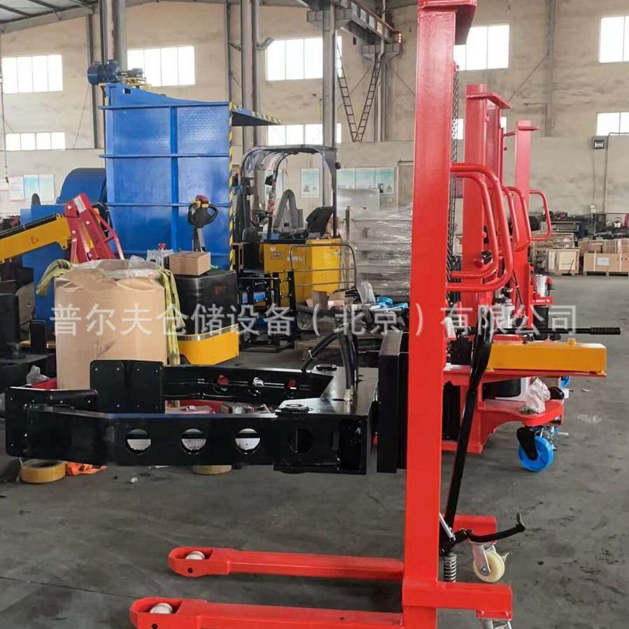 手动液压夹抱车小型卷膜抱夹叉车卷材夹抱机油桶倒料翻转车纸筒车