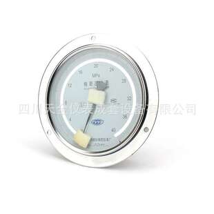 阳泉仪表厂轴向精密压力表YB150ZT高精度0.4级全不锈钢带边压力表