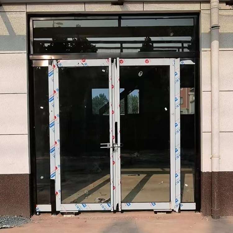 不锈钢边框地弹门 玫瑰金不锈钢地弹门 铝合金玻璃门地弹簧平开门