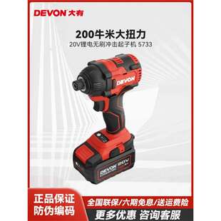 大有20V锂电无刷电动螺丝批充电式冲击起子机电动工具5733电扳手