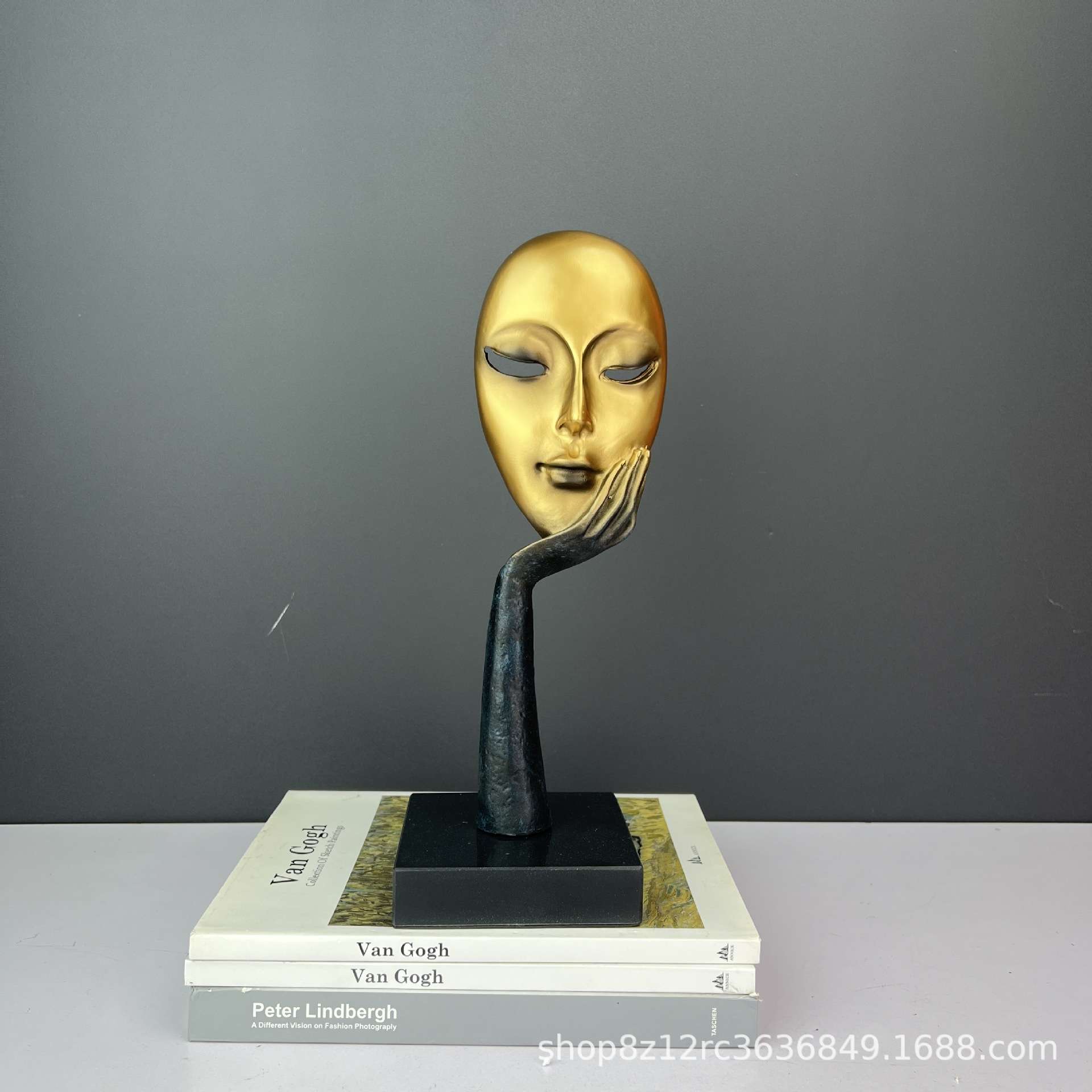 酒柜装饰品摆件现代装饰品创意客厅思想者面具北欧家居艺术品摆设