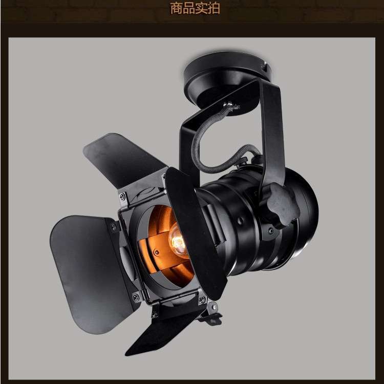 工厂销售吸顶轨道射灯复古LED工程灯具导轨头四叶轨道