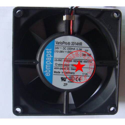 【铛裆机械】3314HR DC24V 220MA 5.3W 原装德国进口 92*92*32MM