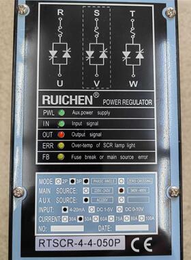 询价SCR RTSCR-4-4-050P RTSCR-4-4 50A RUICHEN瑞铖 三相电力调