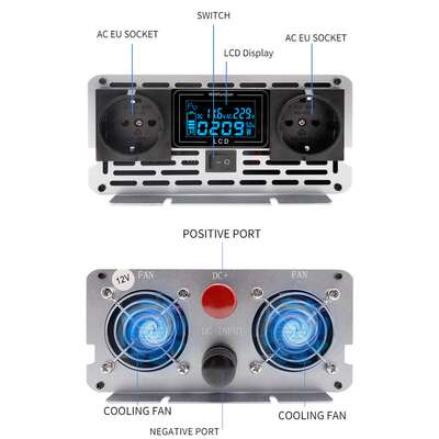 HOULI  Pure Sine Wave Car Inverter 60hz 3000W DC12V 17V 24V