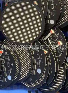 汽车中网尾灯改装车灯LED全彩屏EYES for car改装出口跨境热销品