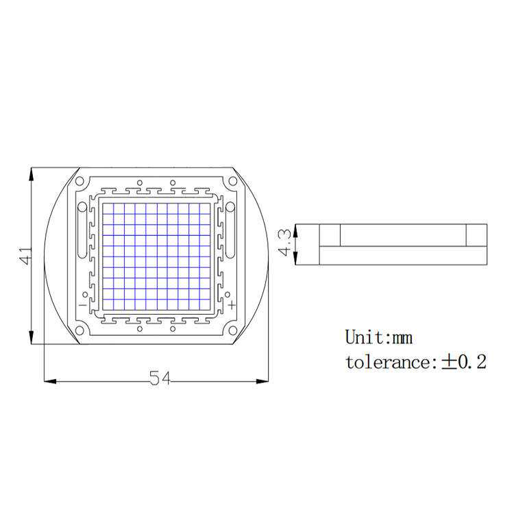 大功率植物集成灯珠 50W7波段植物生长LED灯珠高亮度强光