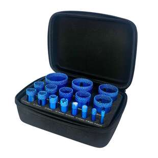 跨境热销锯齿钎焊开孔器套装6-50瓷砖大理石材玻化砖专用打孔钻头