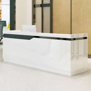 厂家直，销公司前台接待台现代简约前台办公桌商业迎宾服务咨询桌