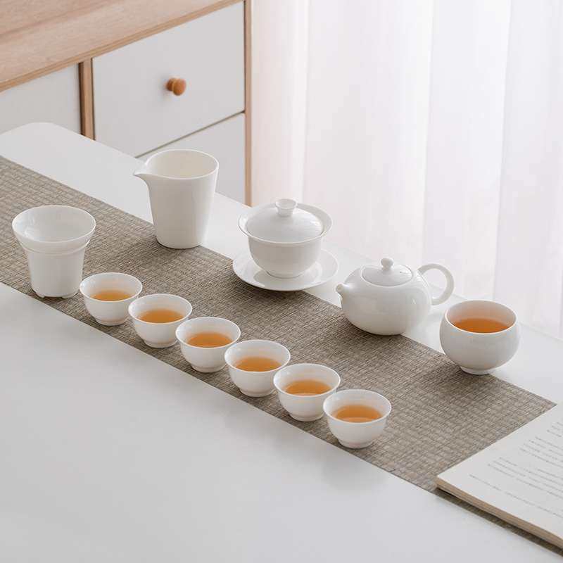 德化羊脂玉茶具套装现代家用白瓷办公简约泡茶壶盖碗高档轻奢送礼,鲜花速递/花卉仿真/绿植园艺,割草机/草坪机,淘宝优惠券,粉丝福利购,淘宝优惠卷