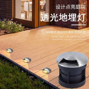 侧发光地埋灯龟壳灯嵌入式1W3W单侧双面防水台阶步道不锈钢龟背灯