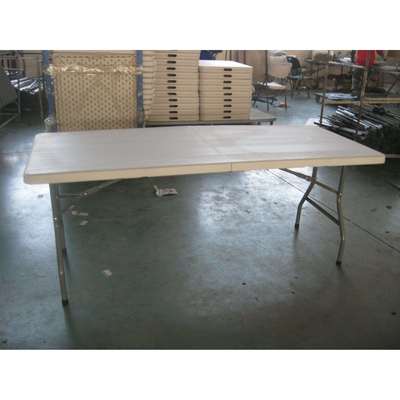 183cm塑料桌 可收腿管折叠桌 对折桌面折叠桌 六尺六人户外餐桌