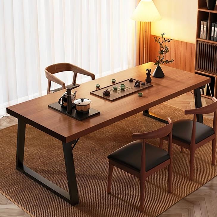 茶桌椅组合一桌五椅茶台洽谈桌现代简约阳台大板茶桌新中式泡茶桌