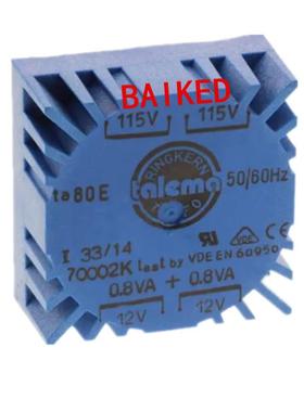 Talema 70002K 环形变压器 2x12v交流次级额定电压 1.6VA额定功率