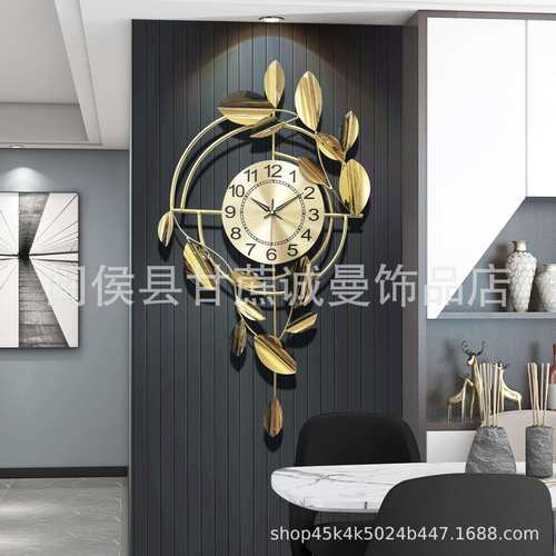 北欧钟表简约客厅家居装饰挂表时尚轻奢艺术创意时针挂墙家用钟表
