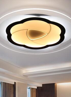 led吸顶灯圆形客厅灯简约现代卧室灯亚克力个性花朵灯具智能