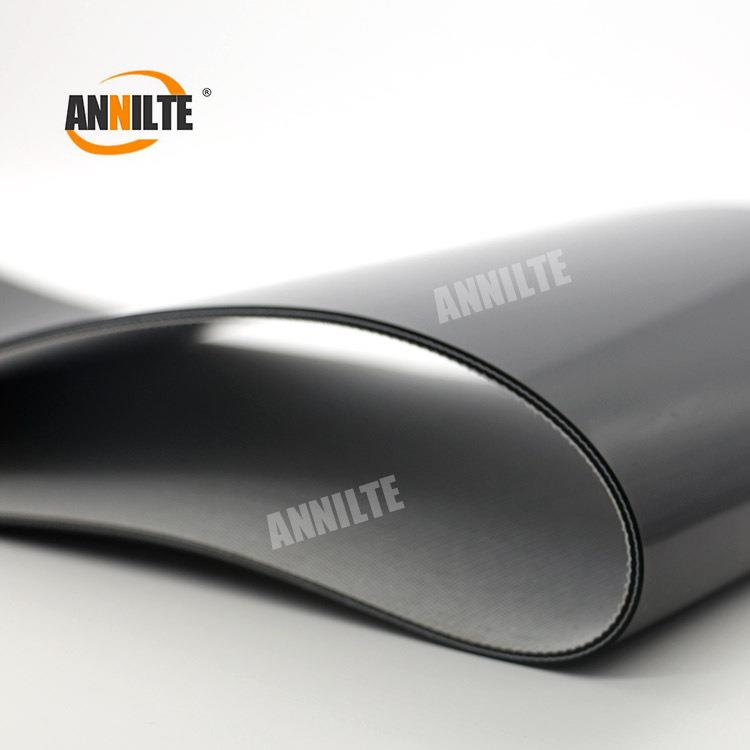 山东安耐传送带厂家黑色PVC1.0-8.0mm光面输送带提升机防静电