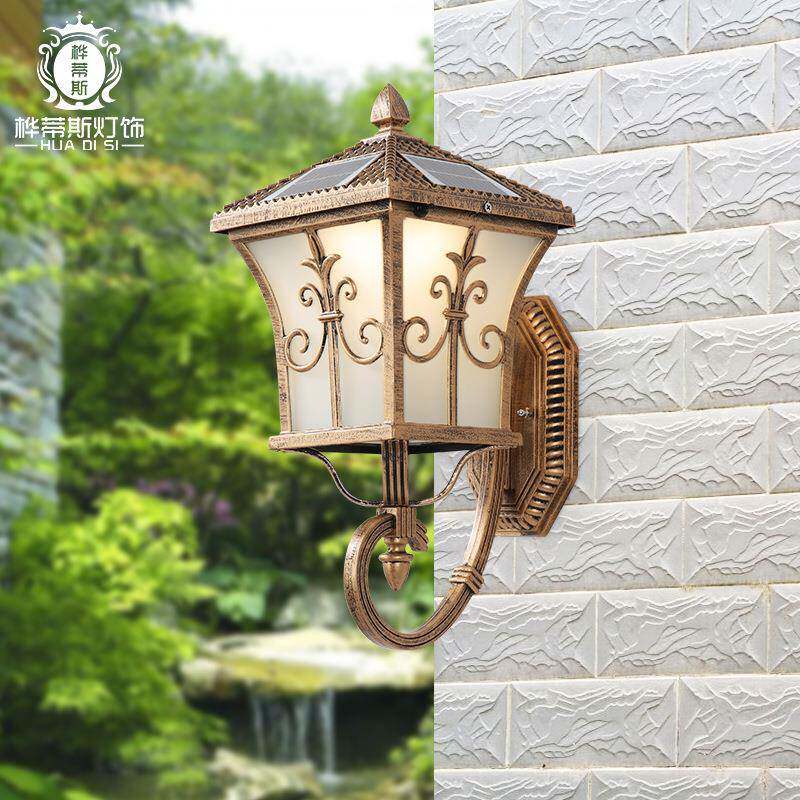 太阳能壁灯户外墙壁灯室外灯入门灯门柱别墅防水庭院灯花园灯家用