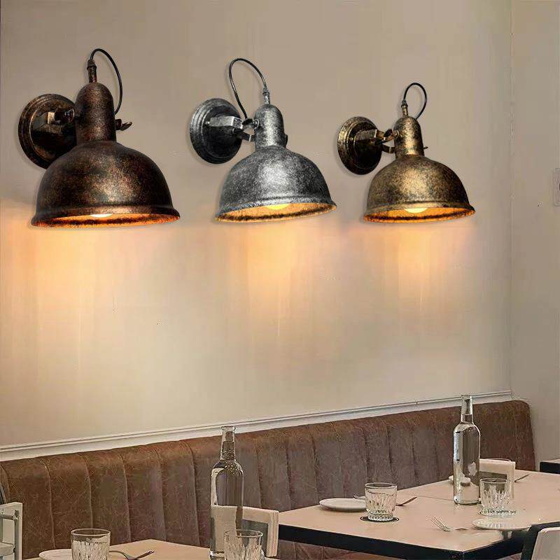 复古铁艺户外壁灯餐厅墙壁装饰照明灯工程商铺大门两侧壁灯工业风