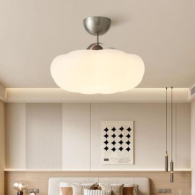 法式卧室灯中古奶油风主卧公主房灯具简约云朵灯设计师书房吸顶灯