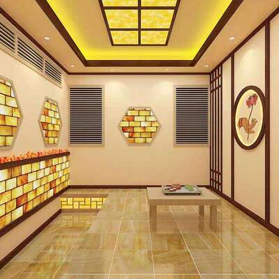 新款能量泥盐疗房安装细胞浴电气石盐砖汗蒸房盐洞桑拿房承建