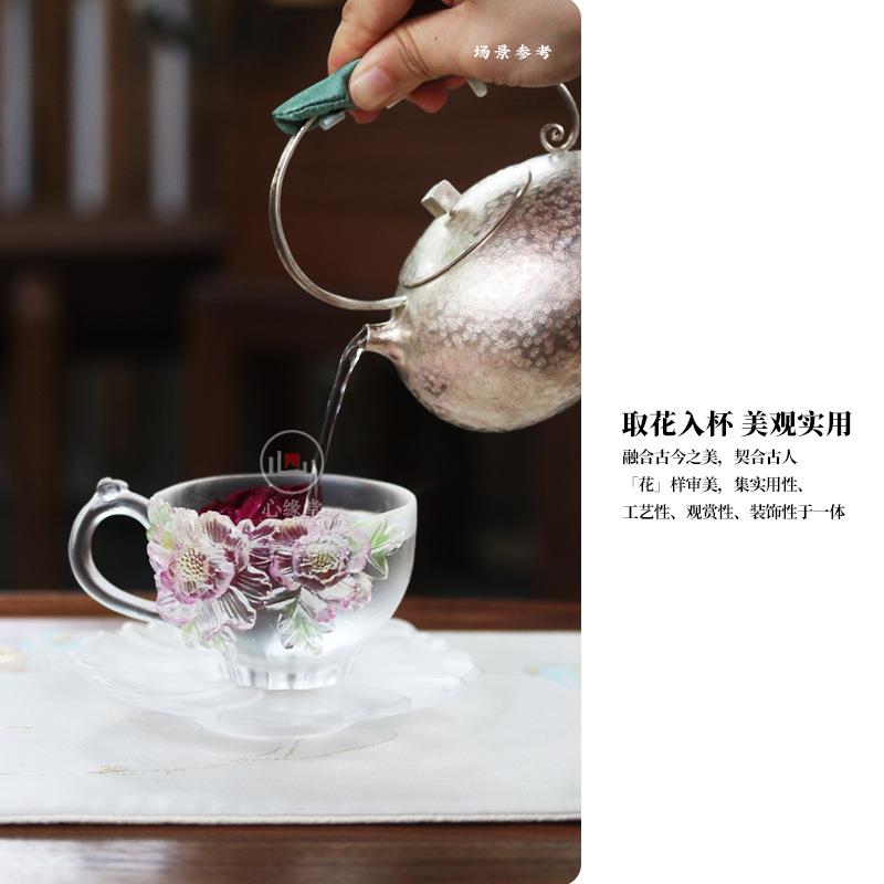 心缘堂琉璃十二花神杯咖啡杯品茗杯主人杯花杯茶席置景好友送礼