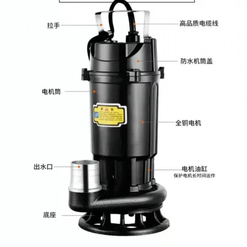 加强污水切割抽粪水泵沼气泥浆排污泵家用化粪池泵抽220v