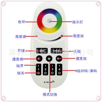 mi light rgbw灯带2.4g rgb分组无线遥控led智能照明灯具控制器批